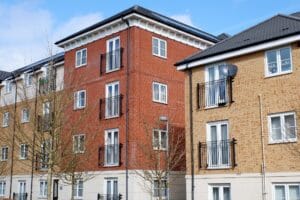 Modern small block of flats illustrating leasehold reform and building management